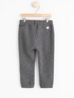 Byxor & Leggings>Lindex Trikabyxa Med Fiskbensmonster Dark Dusty Grey