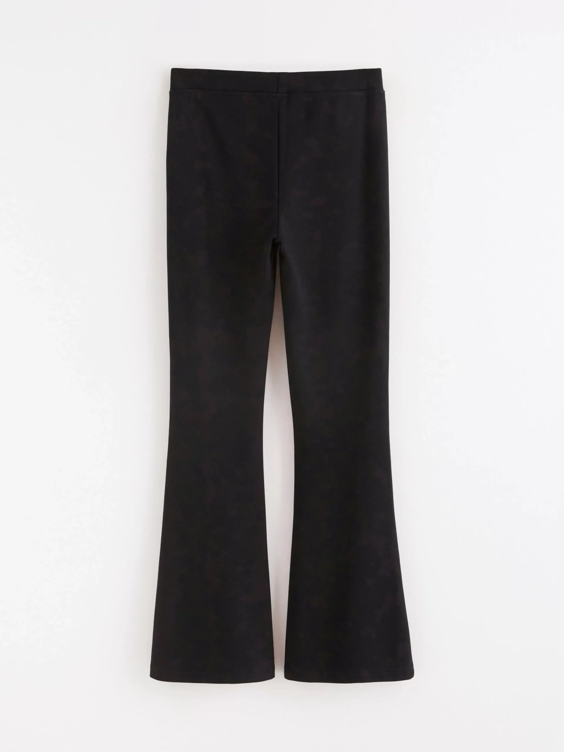 Byxor & Leggings>Lindex Trikabyxa Med Utsvangda Ben Och Hog Midja Black