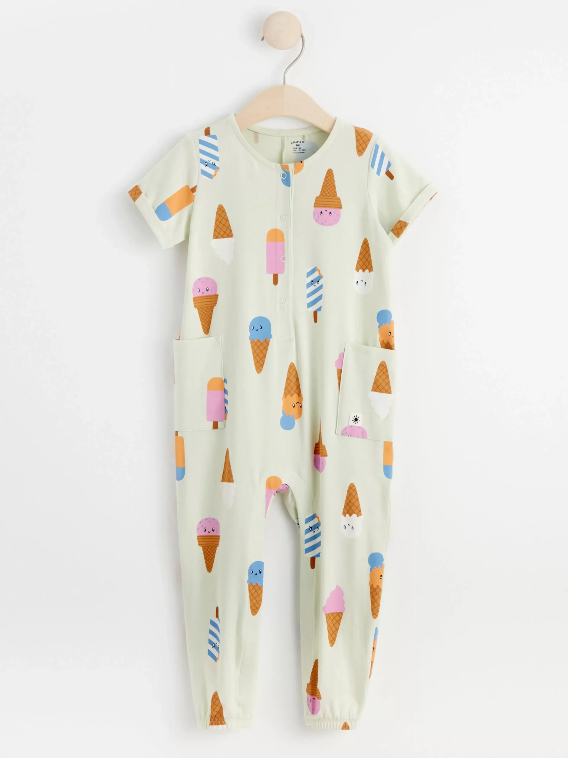 Jumpsuits & Onesies>Lindex Trikajumpsuit Med Glassar Light Dusty Green