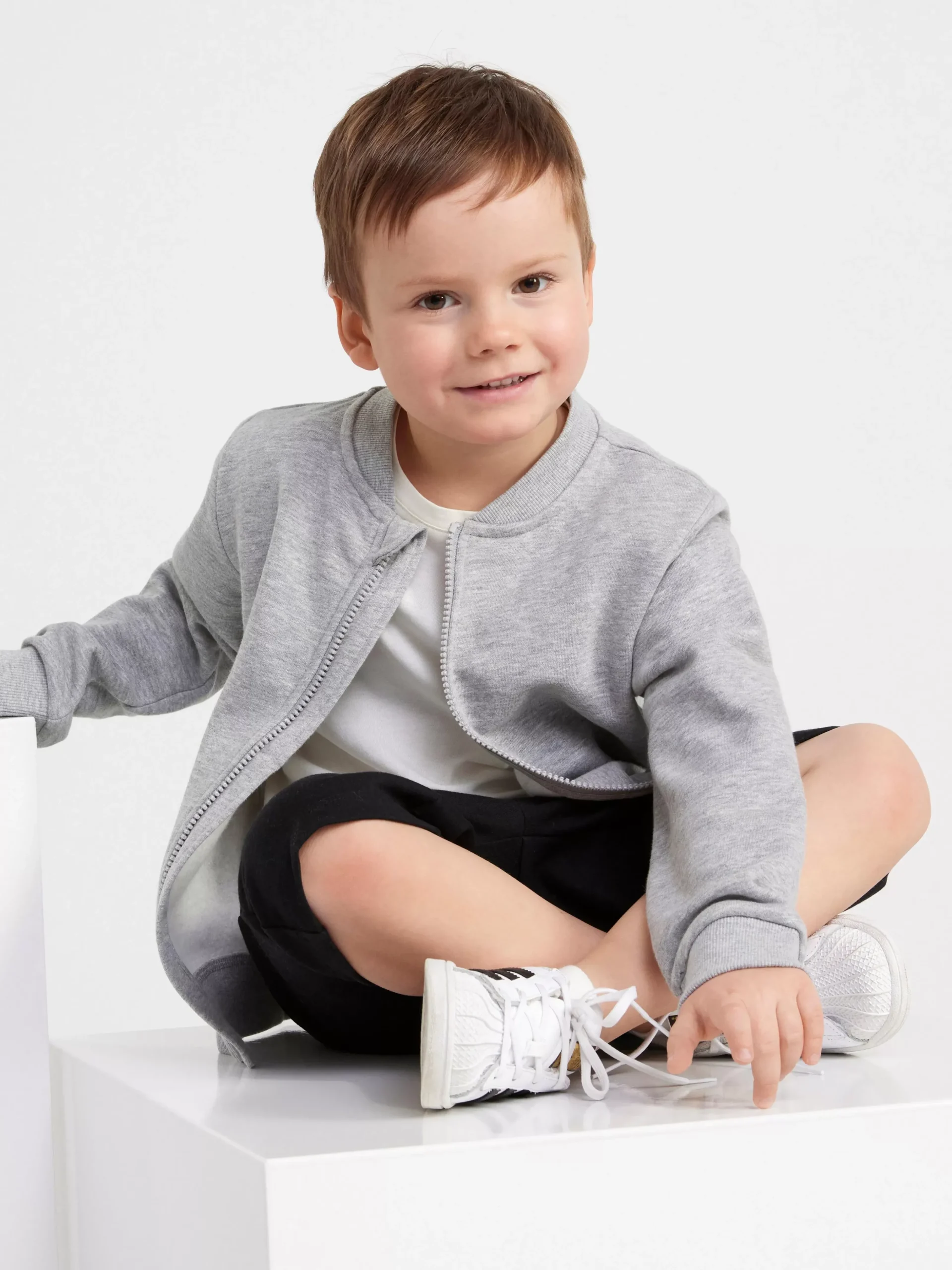 Tröjor & Cardigans>Lindex Troja Med Dragkedja Och Borstad Insida Grey Melange