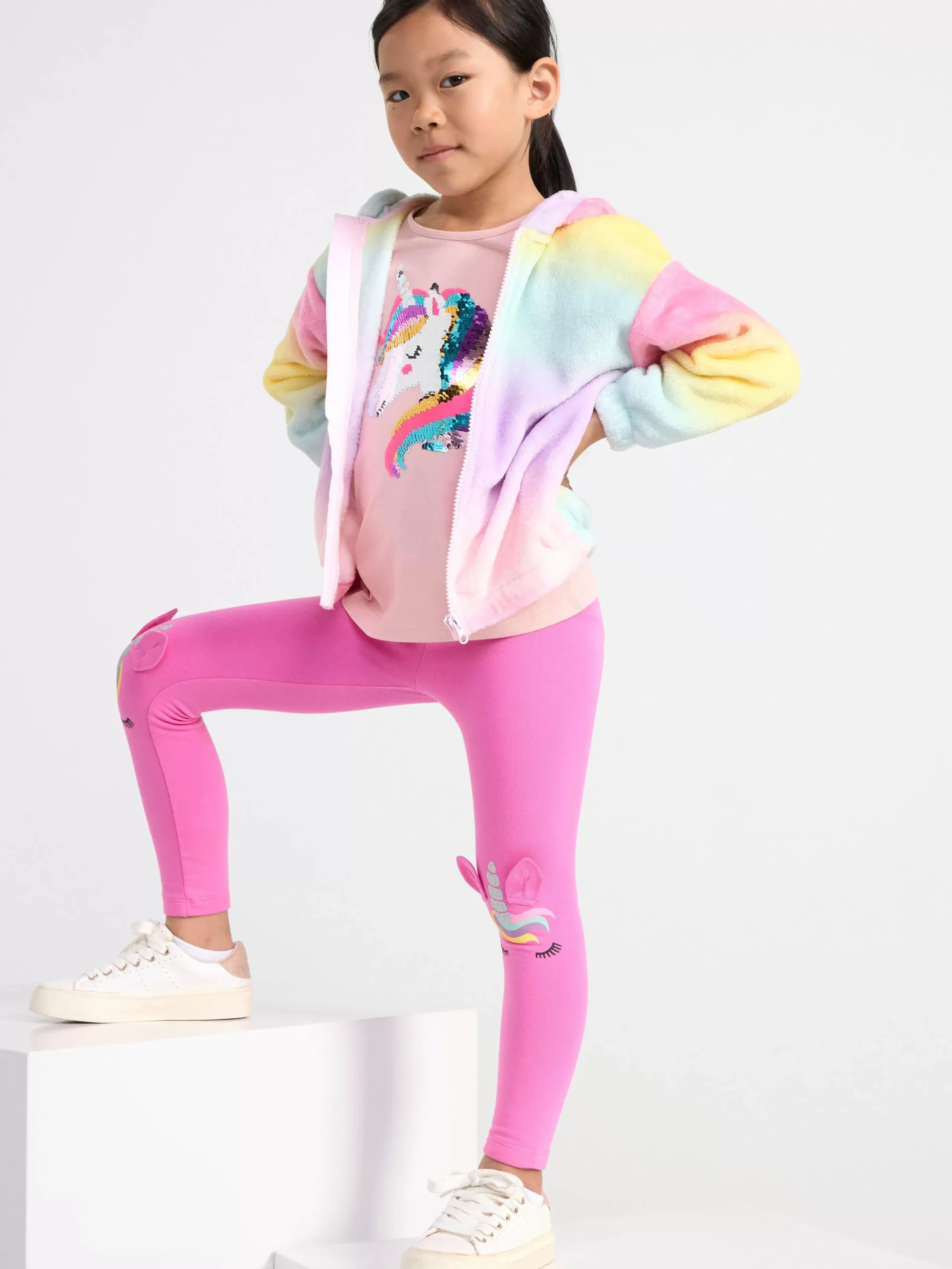 Tröjor & Cardigans>Lindex Troja Med Enhorningshuva Och Dragkedja Pink