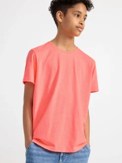 Toppar & T-Shirts>Lindex T-Shirt Dk Neon Coral