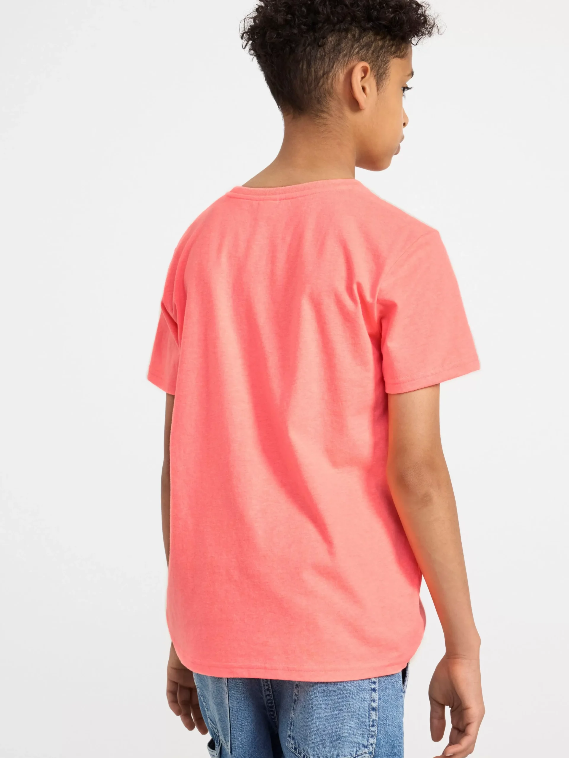 Toppar & T-Shirts>Lindex T-Shirt Dk Neon Coral