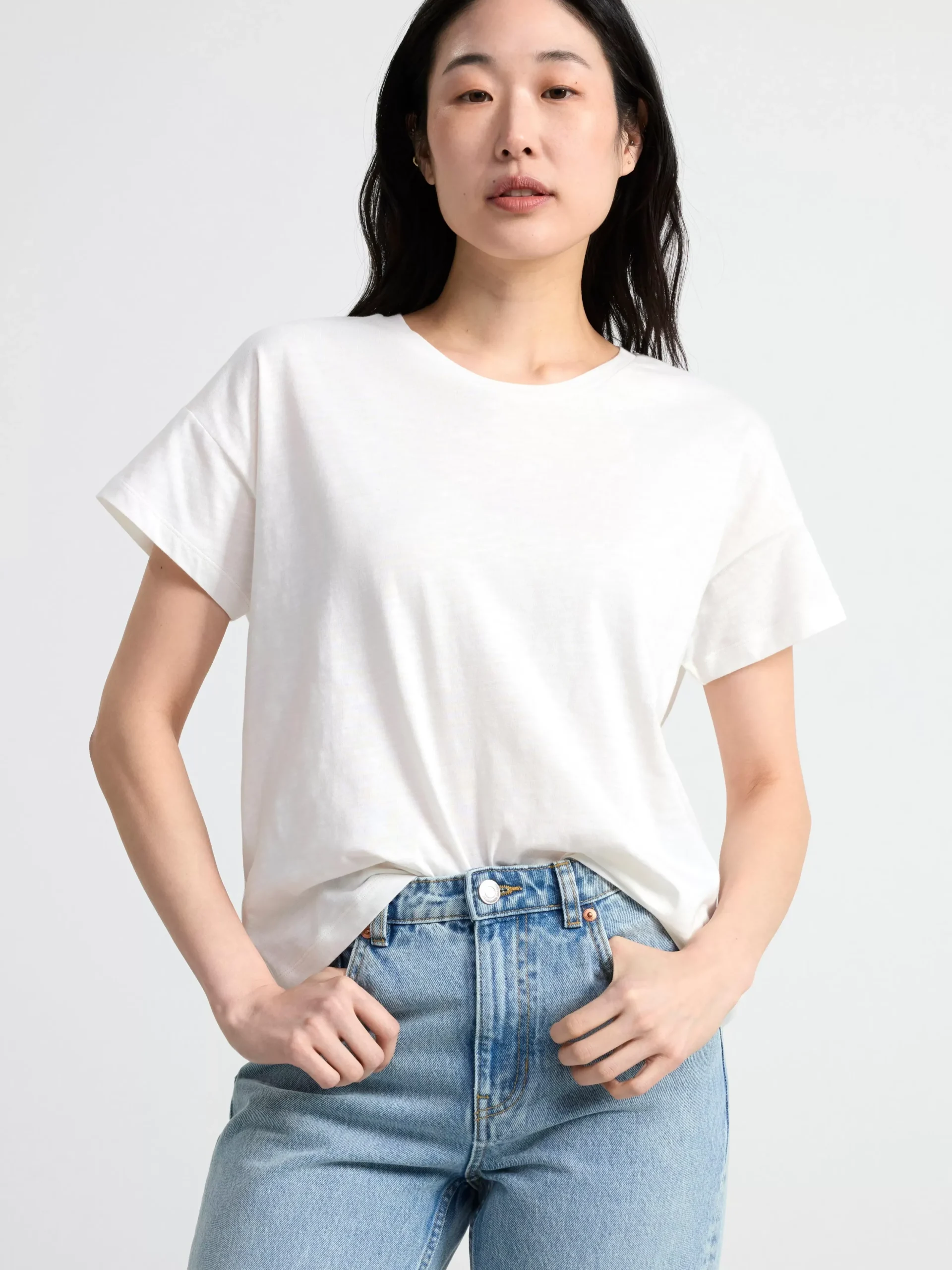 Toppar & T-Shirts>Lindex T-Shirt I Bomull White
