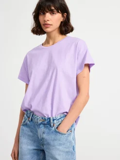 Toppar & T-Shirts>Lindex T-Shirt I Bomull Light Lilac