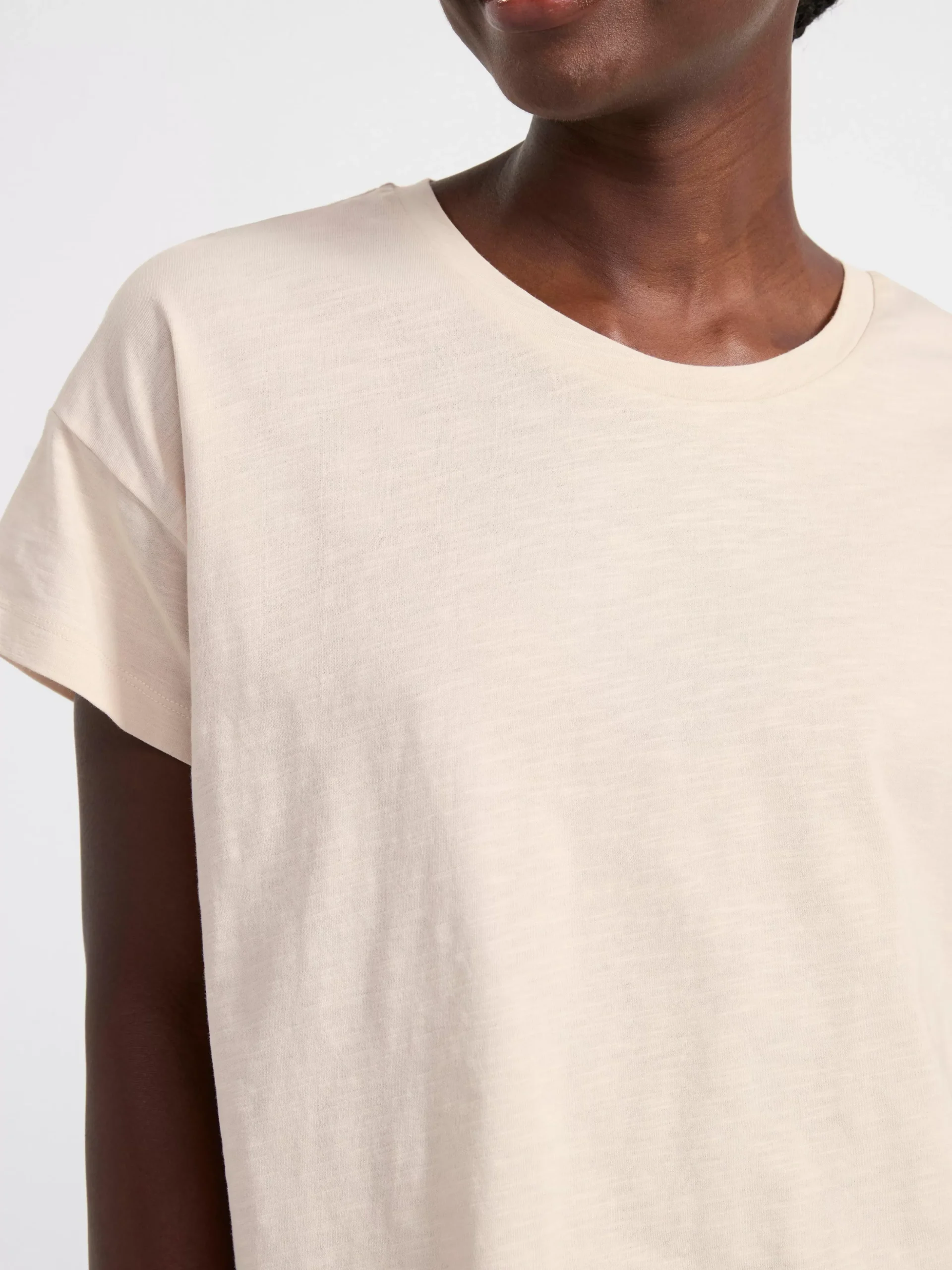 Toppar & T-Shirts>Lindex T-Shirt I Bomull Light Beige