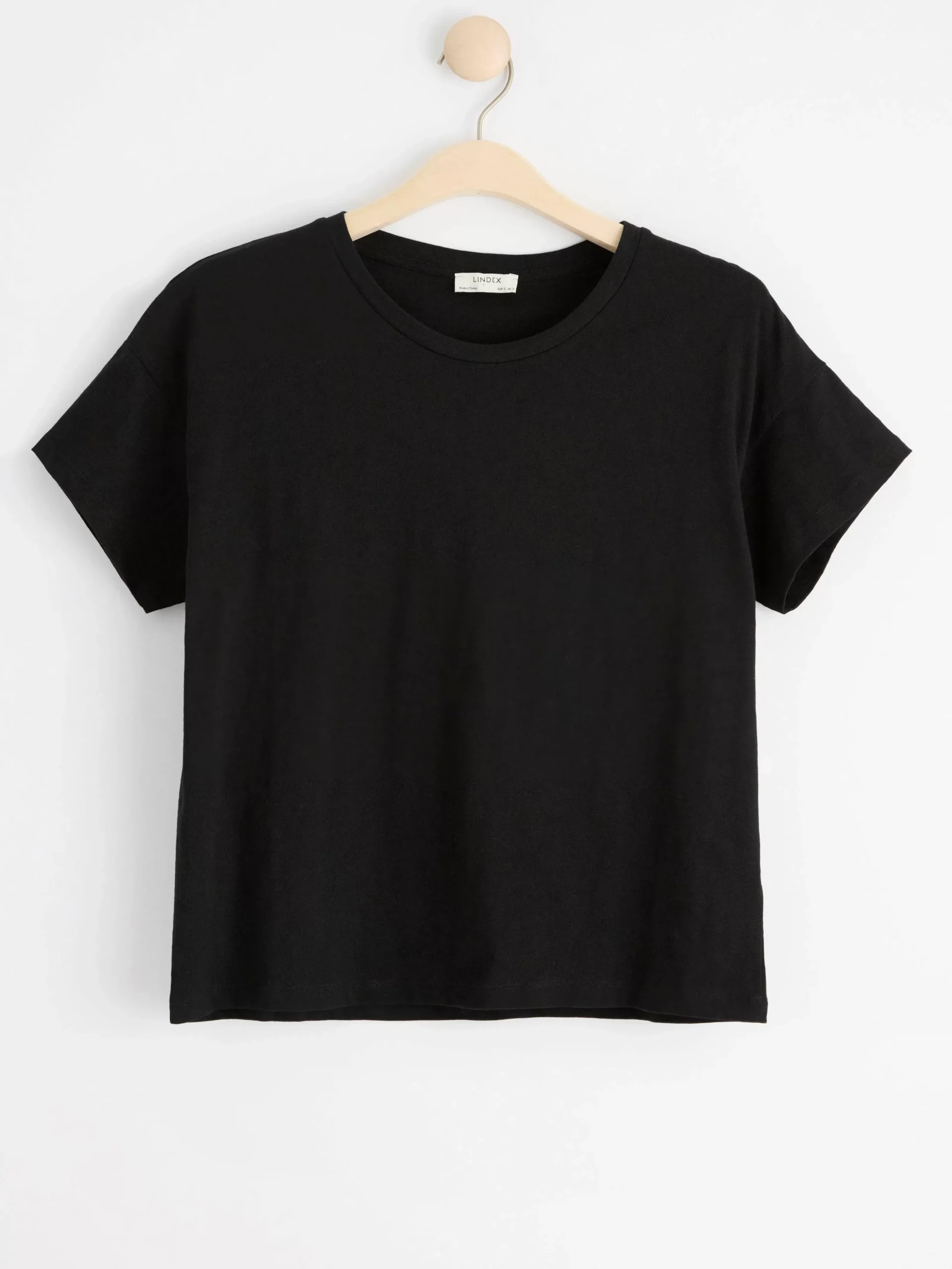 Toppar & T-Shirts>Lindex T-Shirt I Bomull Black