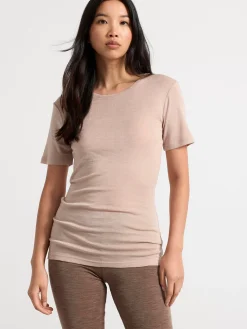 Toppar & T-Shirts>Lindex T-Shirt I Merinoull Dusty Beige