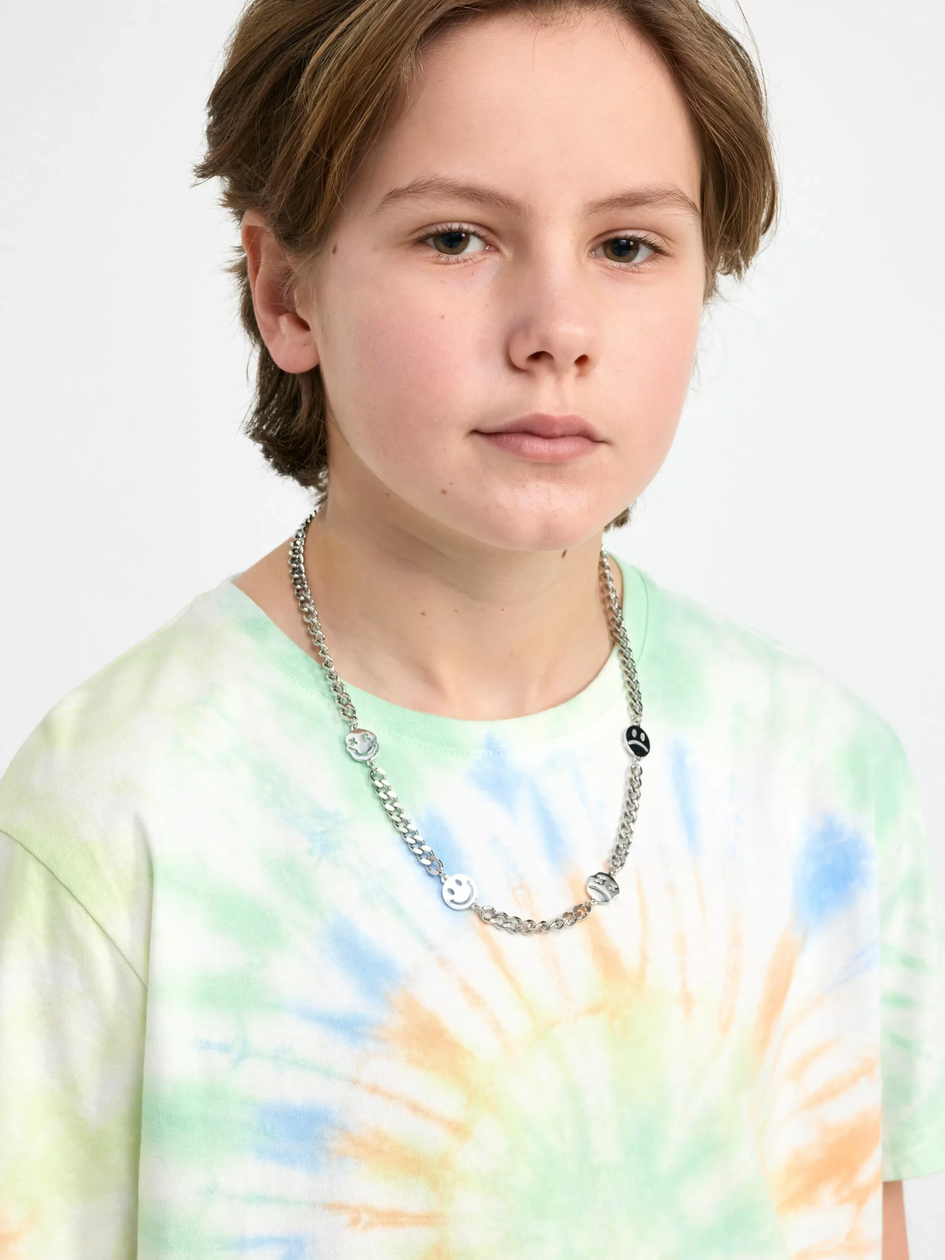 Toppar & T-Shirts>Lindex T-Shirt Med Batikmonster Orange