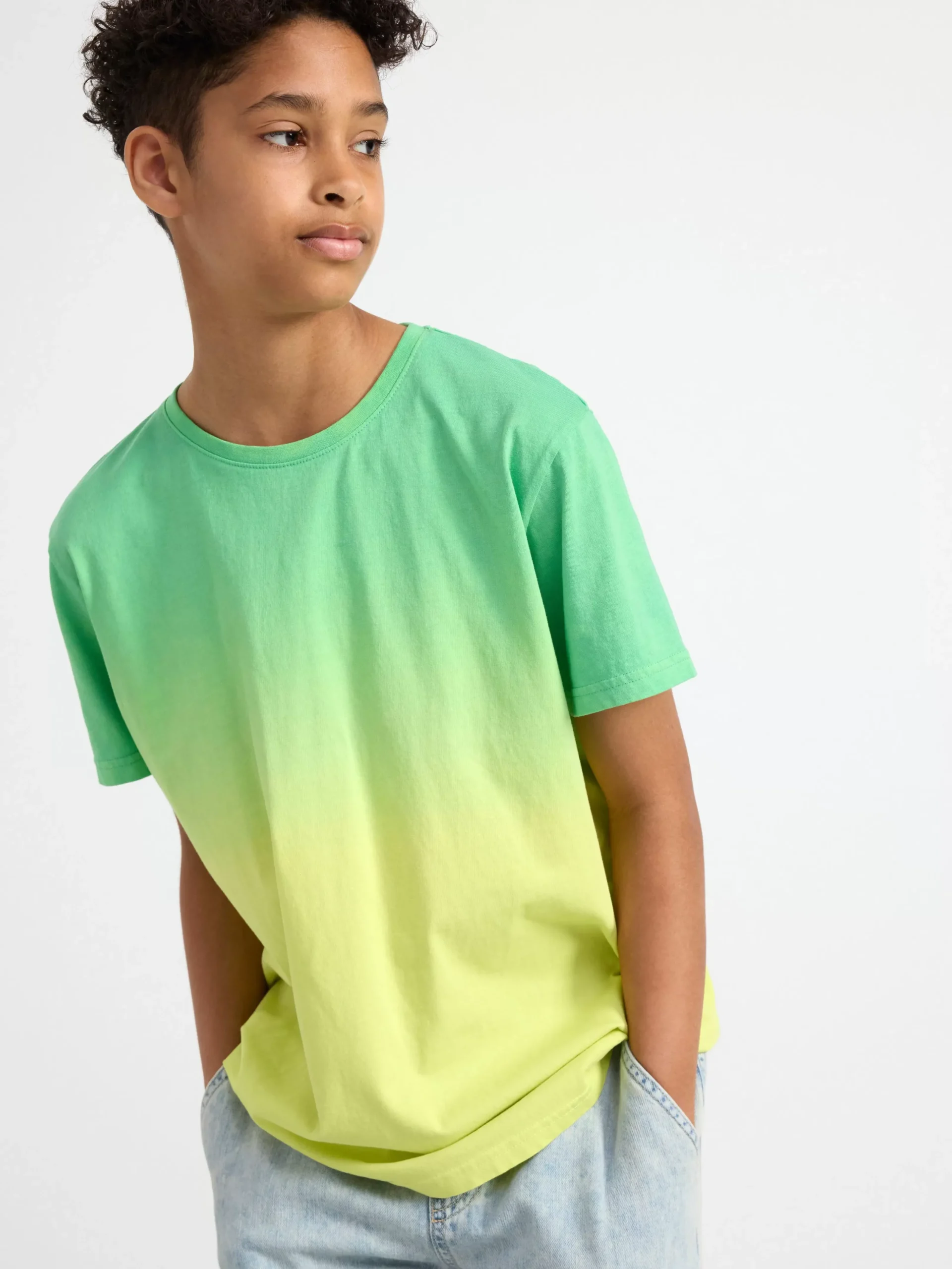 Toppar & T-Shirts>Lindex T-Shirt Med Batikmonster Aqua