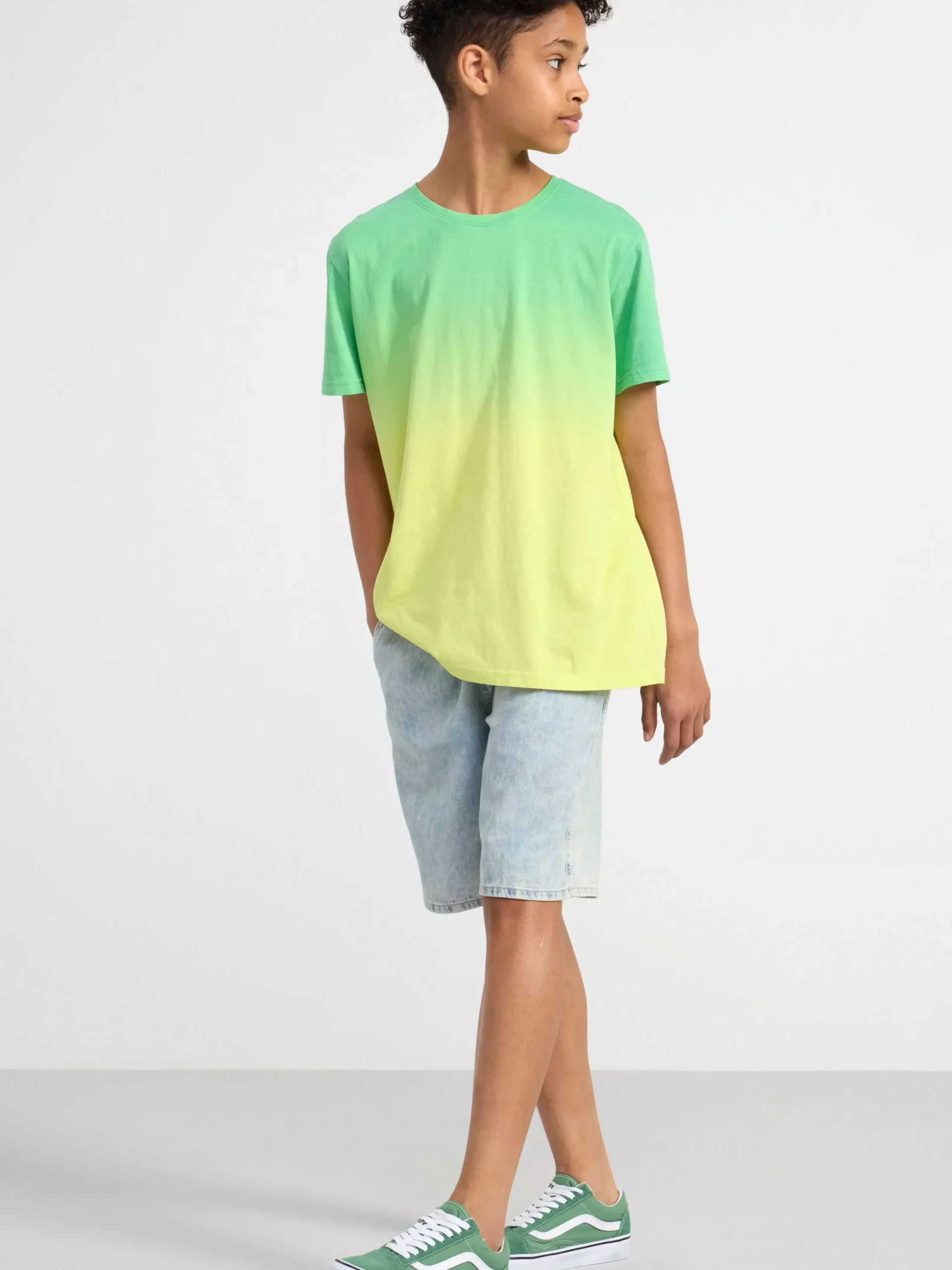 Toppar & T-Shirts>Lindex T-Shirt Med Batikmonster Aqua