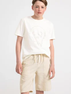Toppar & T-Shirts>Lindex T-Shirt Med Dodskalle Off White