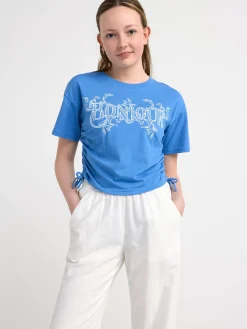 Toppar & T-Shirts>Lindex T-Shirt Med Dragsko Blue