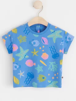 Toppar & T-Shirts>Lindex T-Shirt Med Havsdjur Blue
