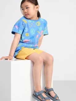 Toppar & T-Shirts>Lindex T-Shirt Med Havsdjur Blue