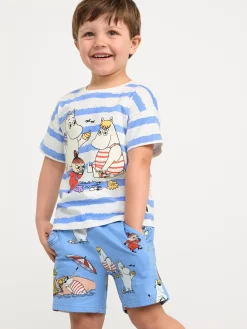 Toppar & T-Shirts>Lindex T-Shirt Med Mumin Light Dusty White