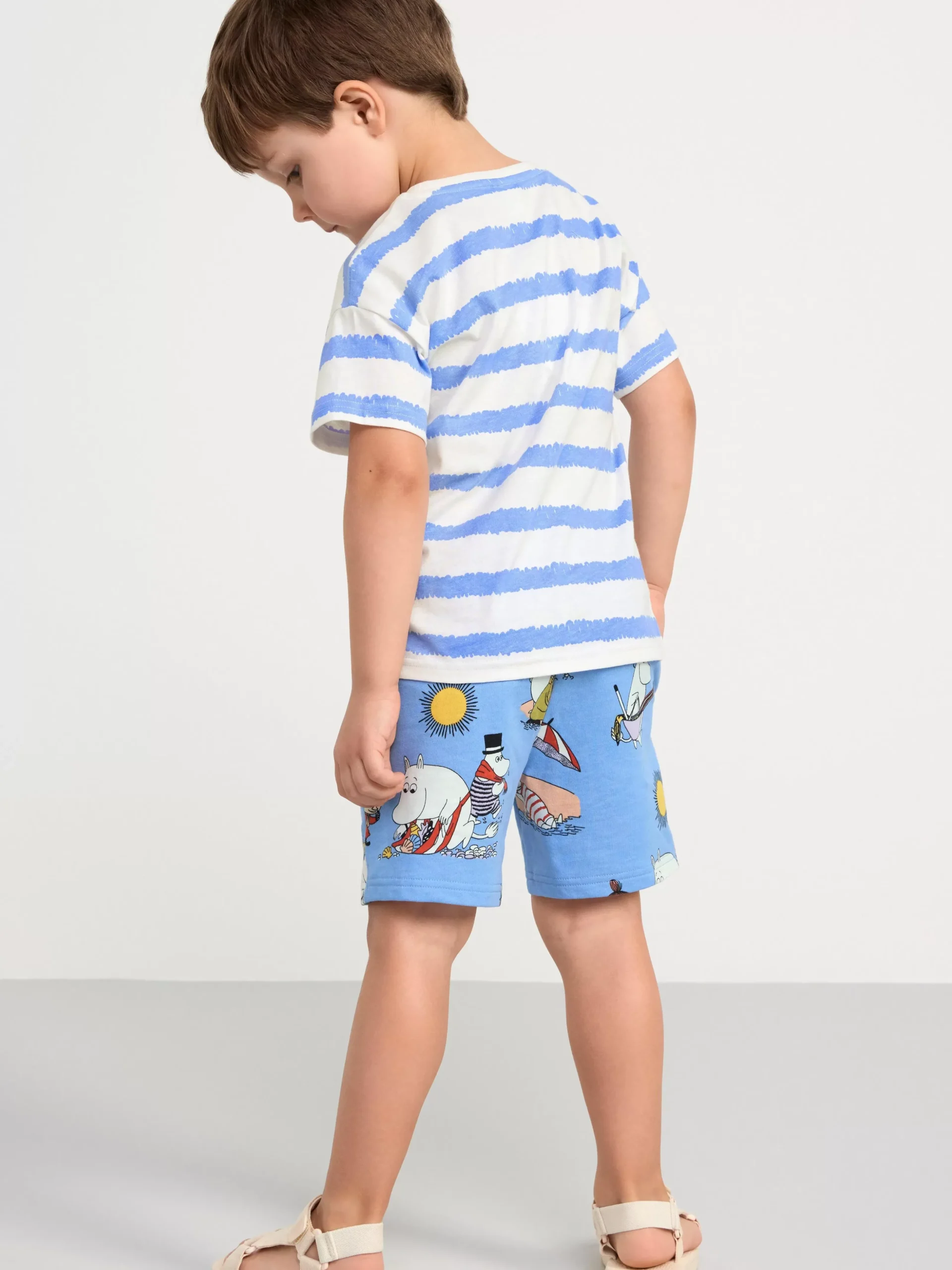 Toppar & T-Shirts>Lindex T-Shirt Med Mumin Light Dusty White