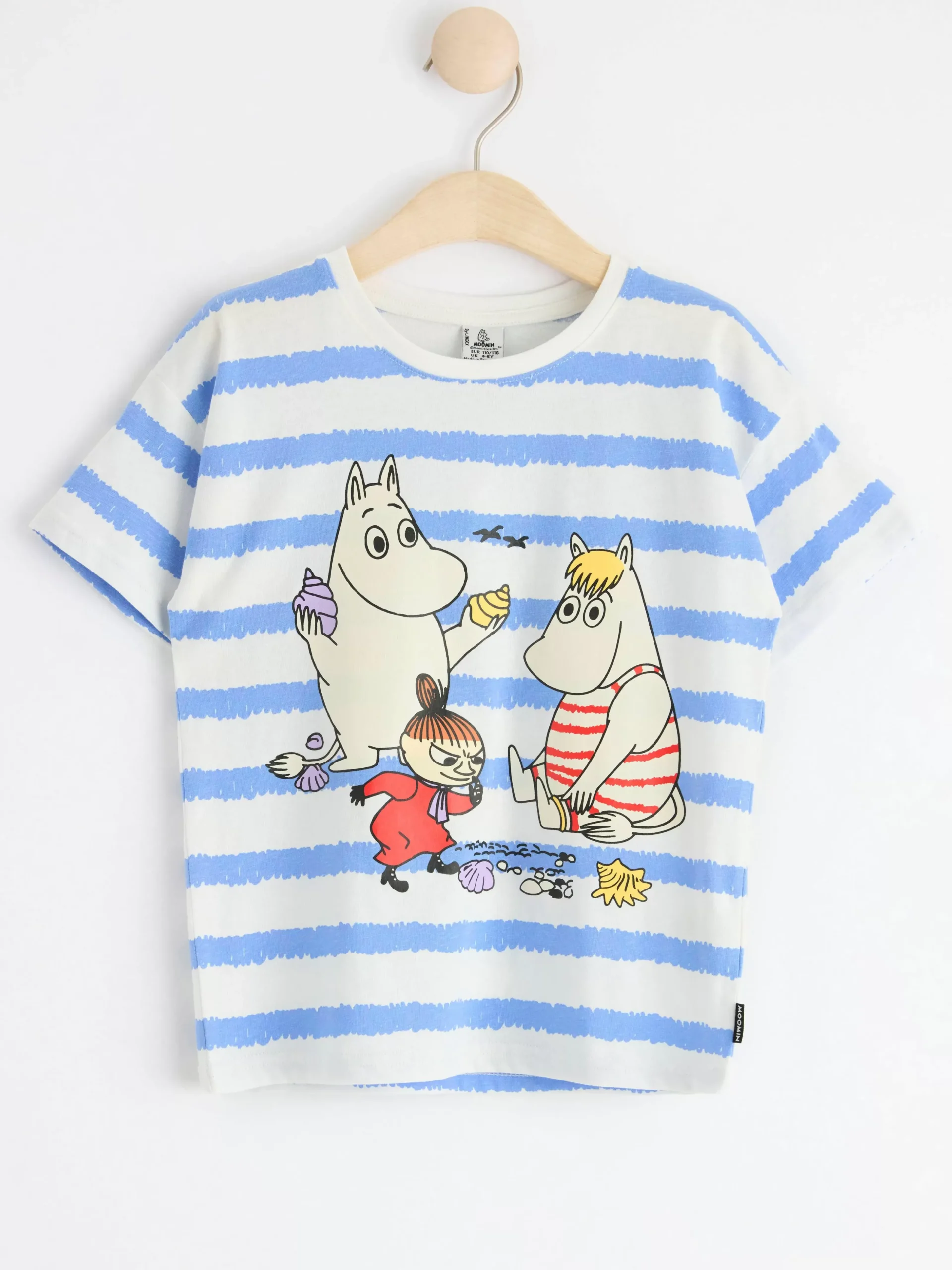 Toppar & T-Shirts>Lindex T-Shirt Med Mumin Light Dusty White
