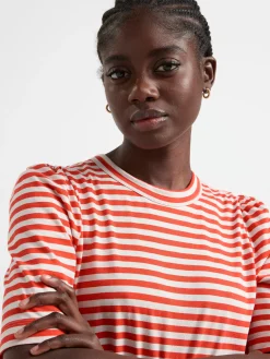 Toppar & T-Shirts>Lindex T-Shirt Med Puffarm I Bomull Strong Red
