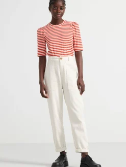 Toppar & T-Shirts>Lindex T-Shirt Med Puffarm I Bomull Strong Red