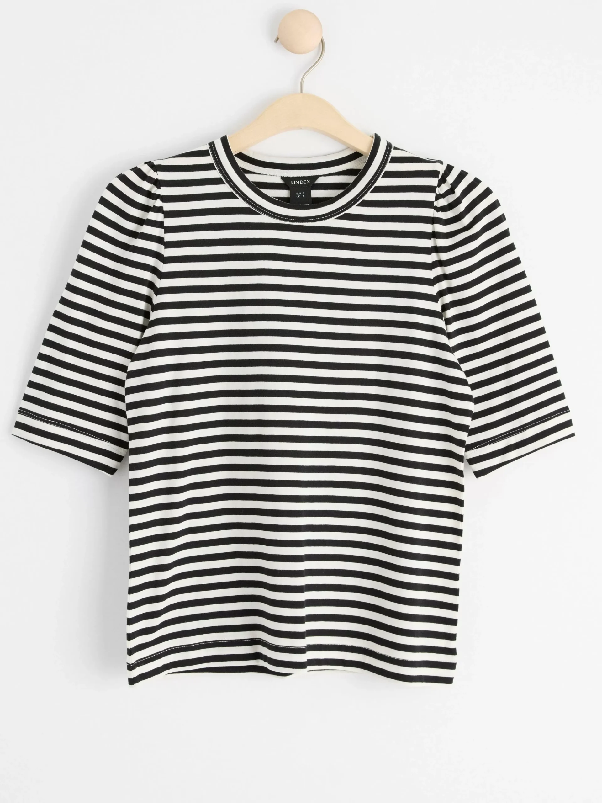 Toppar & T-Shirts>Lindex T-Shirt Med Puffarm I Bomull Light White