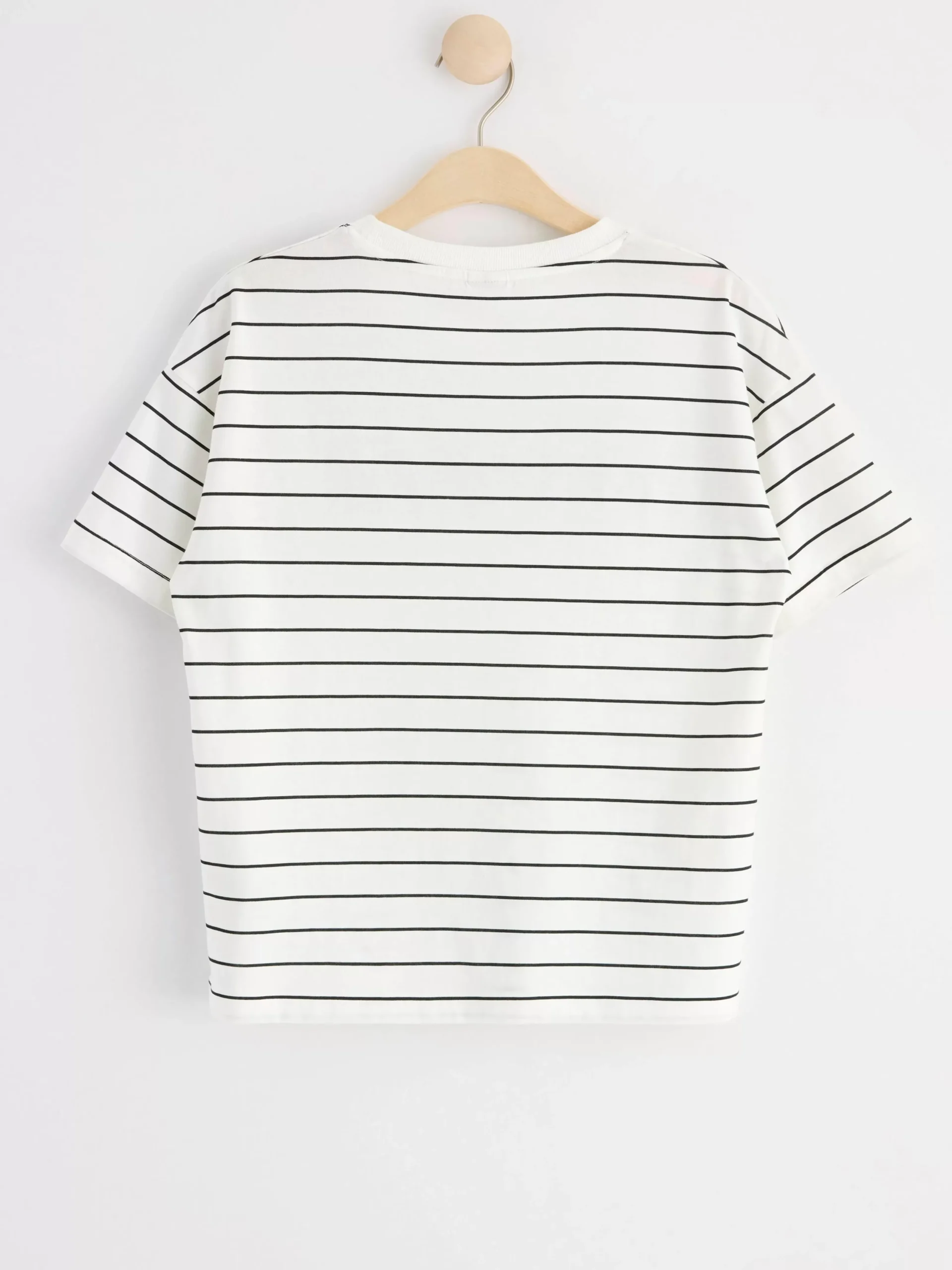 Toppar & T-Shirts>Lindex T-Shirt Med Text Och Rander Off White
