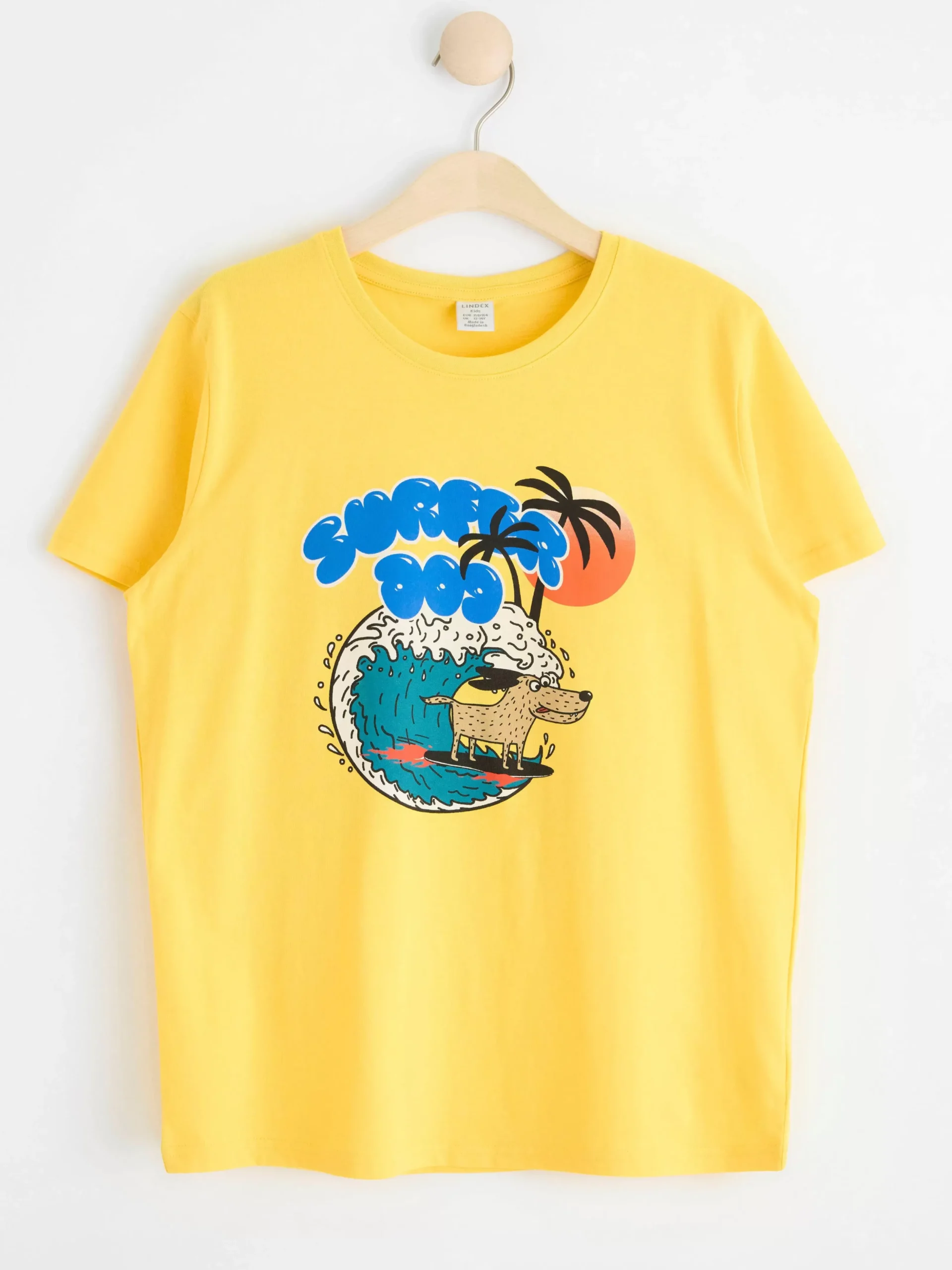 Toppar & T-Shirts>Lindex T-Shirt Med Tryck Light Yellow