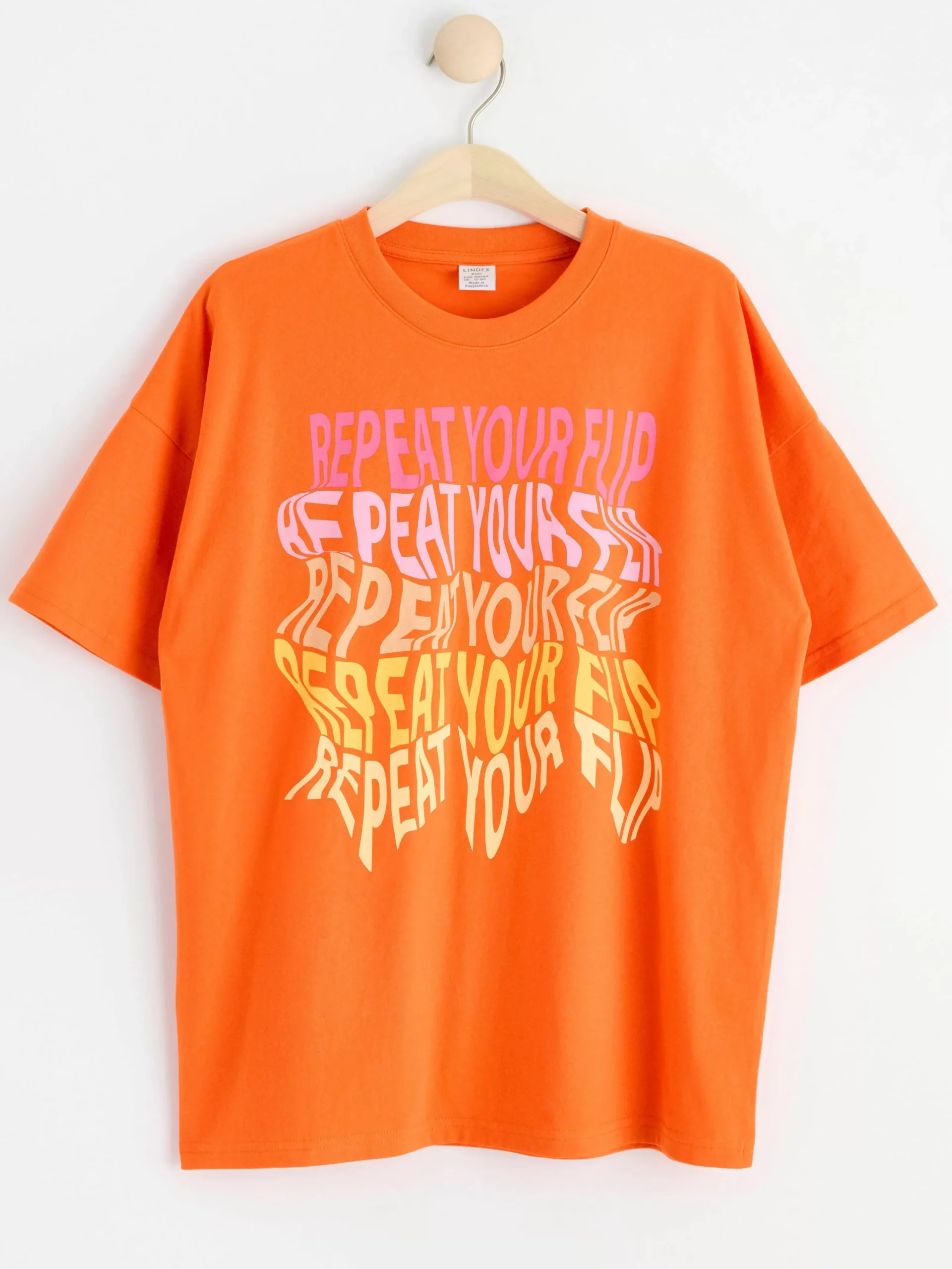 Toppar & T-Shirts>Lindex T-Shirt Med Tryck Orange