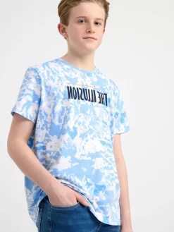 Toppar & T-Shirts>Lindex T-Shirt Med Tryck Light Dusty White