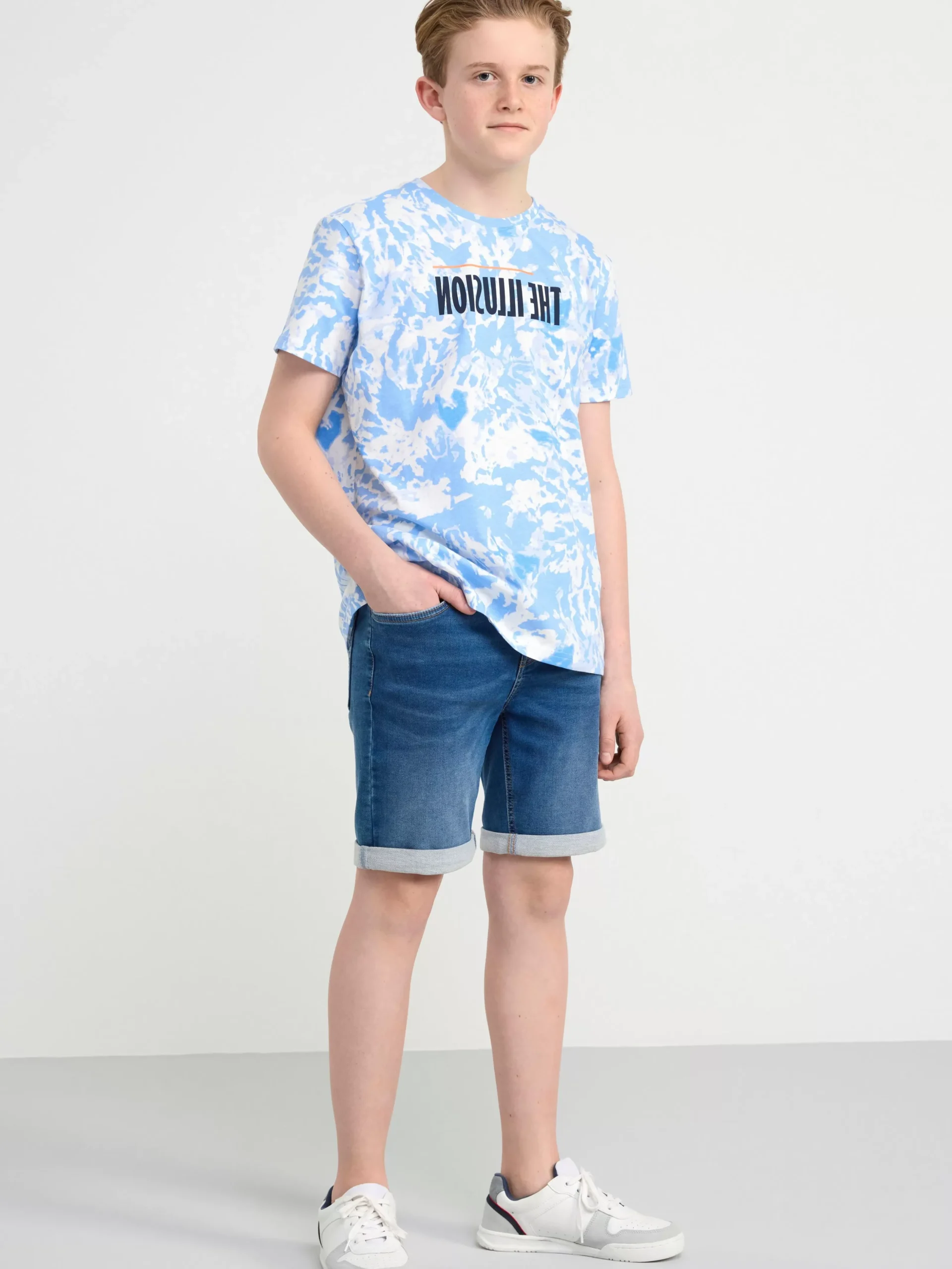 Toppar & T-Shirts>Lindex T-Shirt Med Tryck Light Dusty White