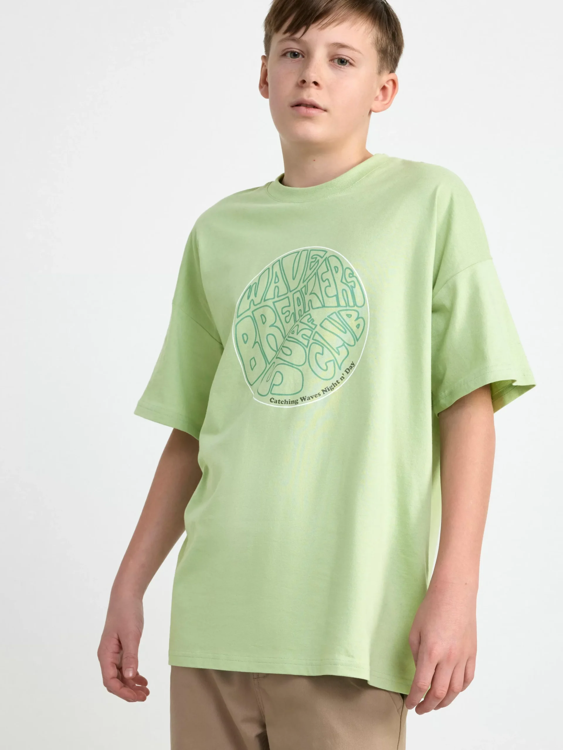 Toppar & T-Shirts>Lindex T-Shirt Med Tryck Light Dusty Green