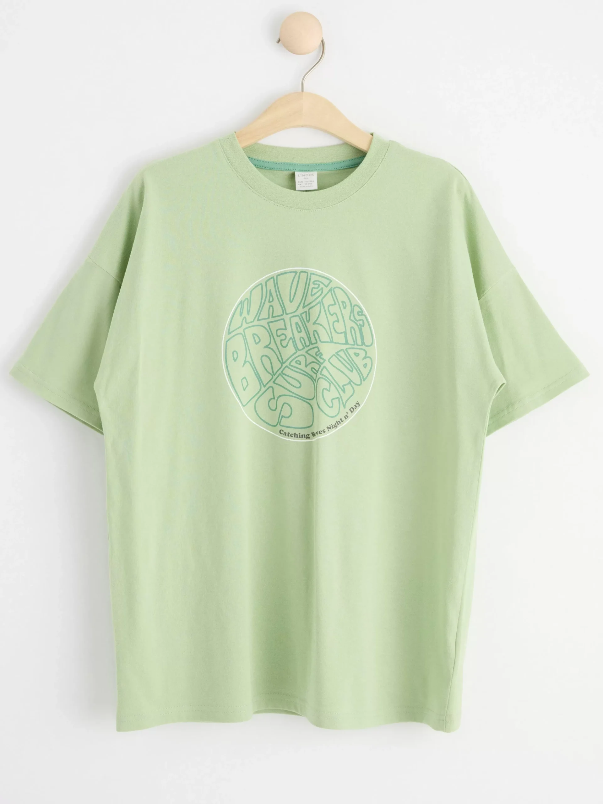 Toppar & T-Shirts>Lindex T-Shirt Med Tryck Light Dusty Green