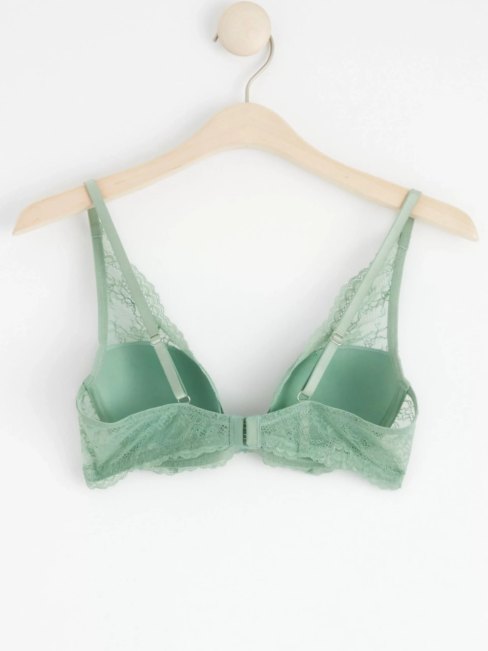 Bh>Lindex Tulip T-Shirt Bh Med Spets Light Dusty Green