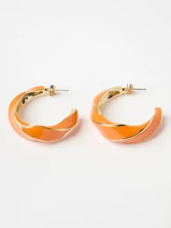 Accessoarer>Lindex Tvinnade Creolorhangen Orange
