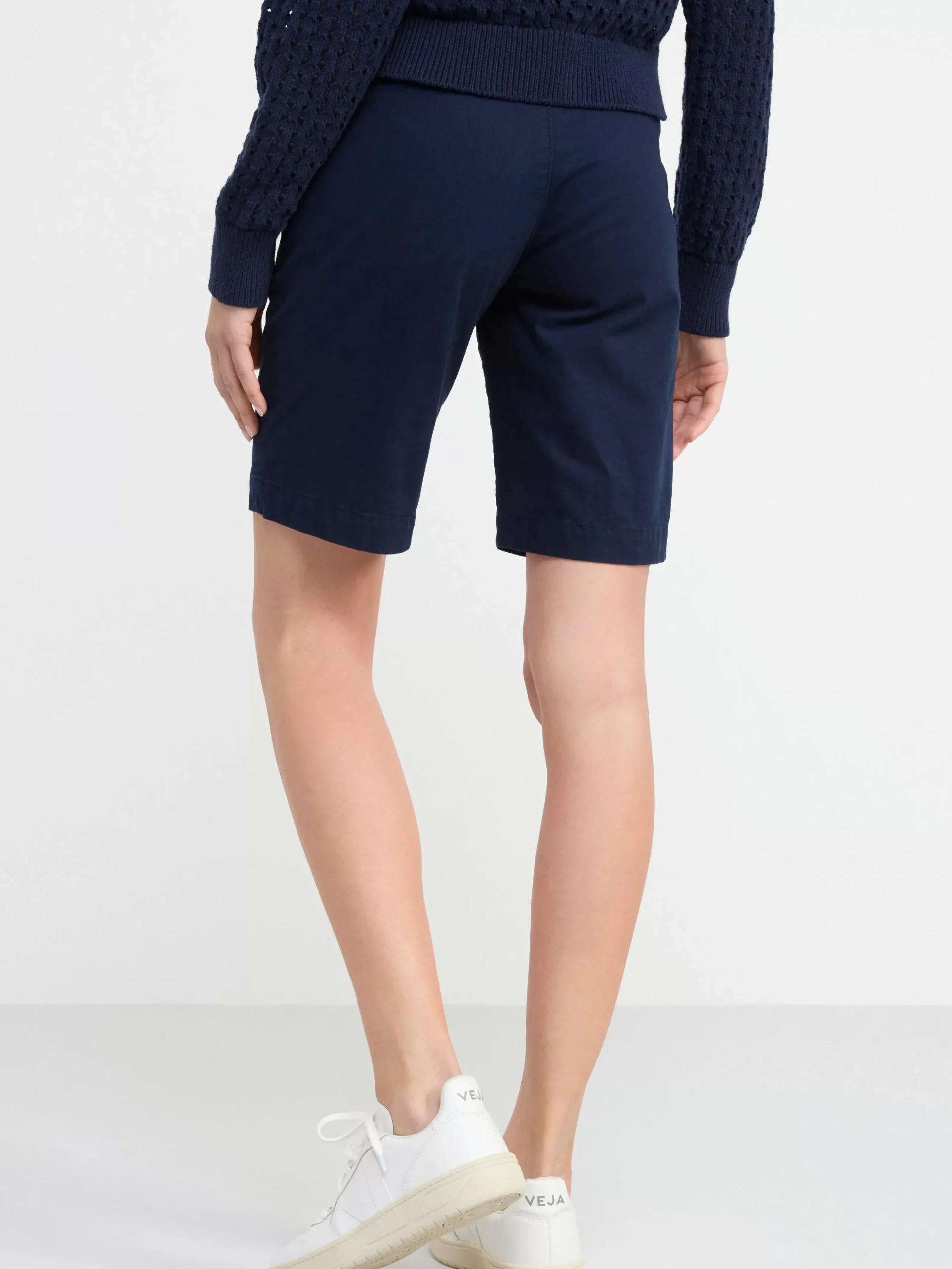 Shorts & Cykelbyxor>Lindex Twillshort Med Normalhog Midja Dark Navy