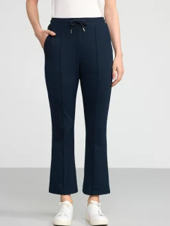 Byxor>Lindex Utsvangd Byxa Med Hog Midja Dark Navy