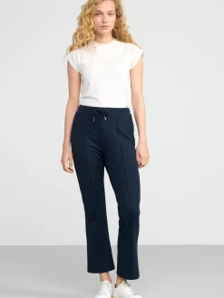 Byxor>Lindex Utsvangd Byxa Med Hog Midja Dark Navy