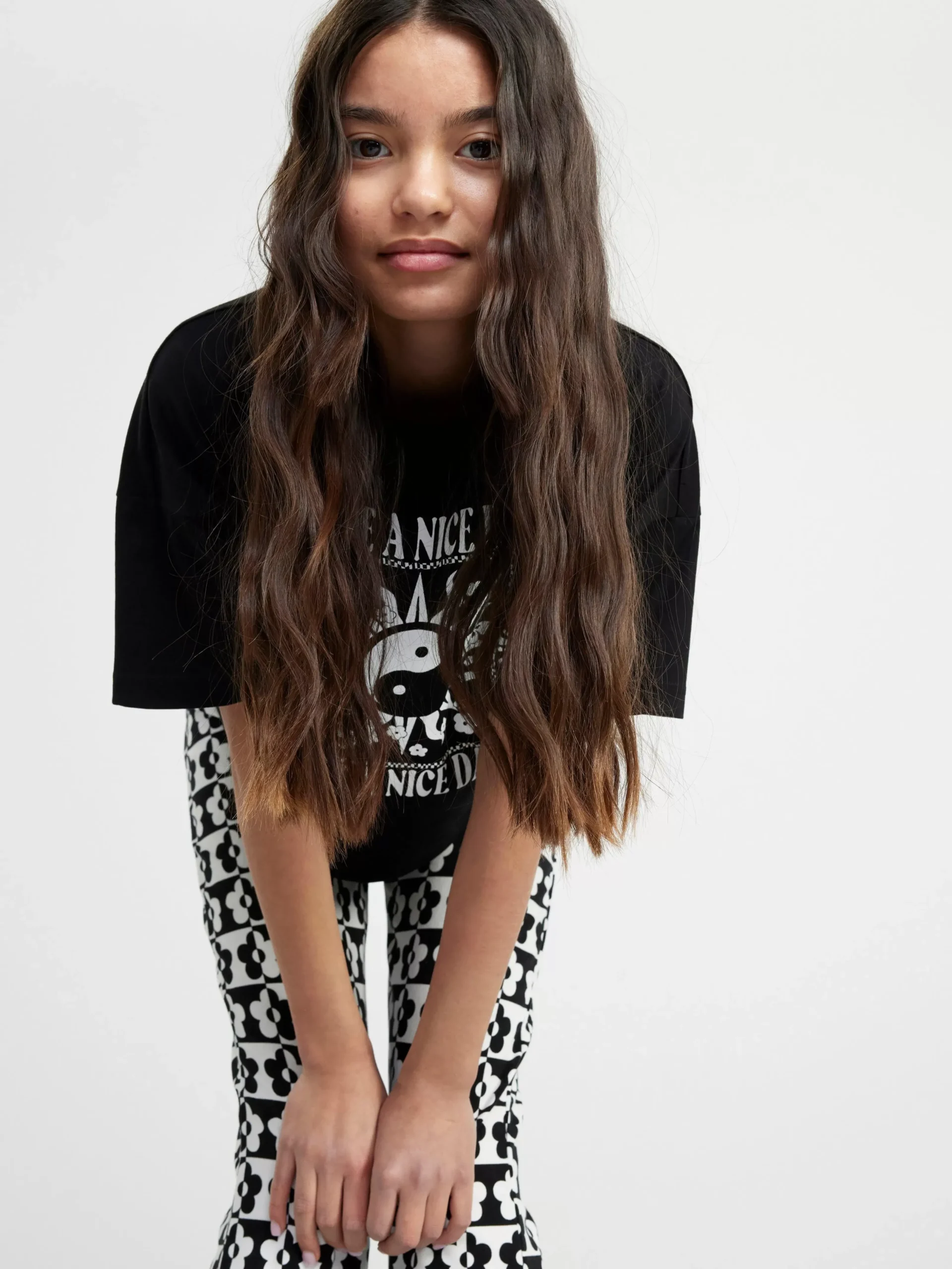 Byxor & Leggings>Lindex Utsvangda Leggings Med Borstad Insida Black