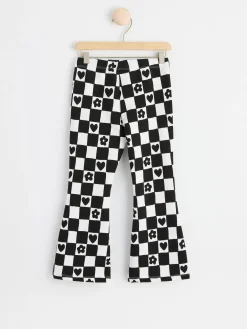 Byxor & Leggings>Lindex Utsvangda Leggings Med Borstad Insida Off Black