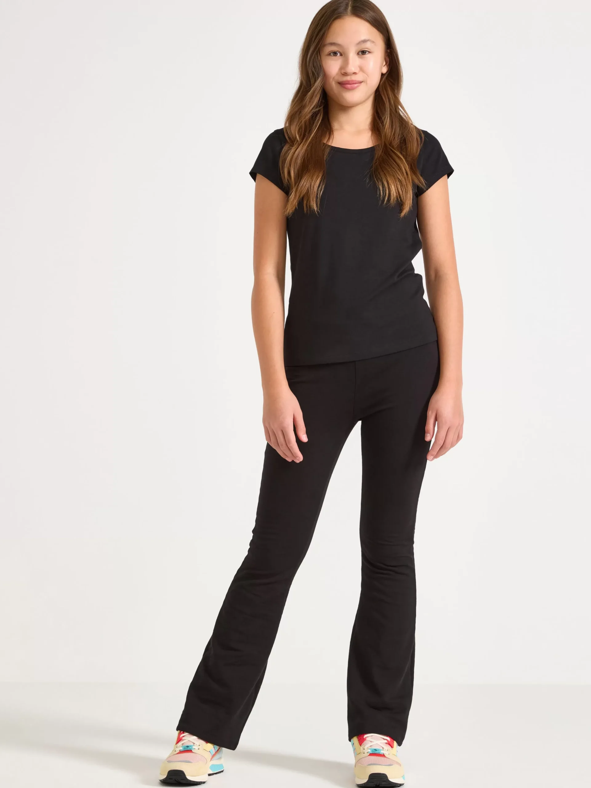Byxor & Leggings>Lindex Utsvangda Leggings Med Borstad Insida Black