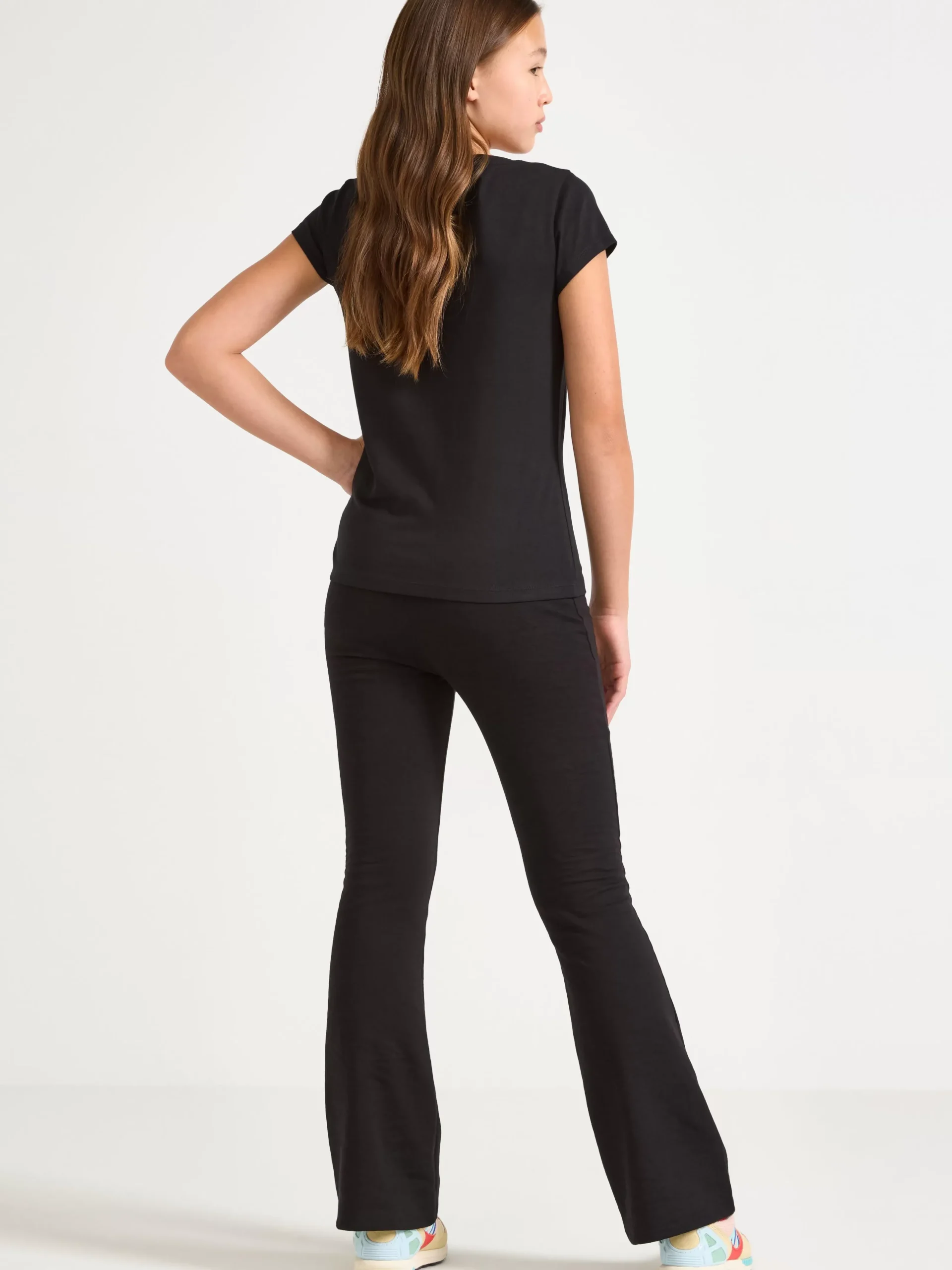 Byxor & Leggings>Lindex Utsvangda Leggings Med Borstad Insida Black