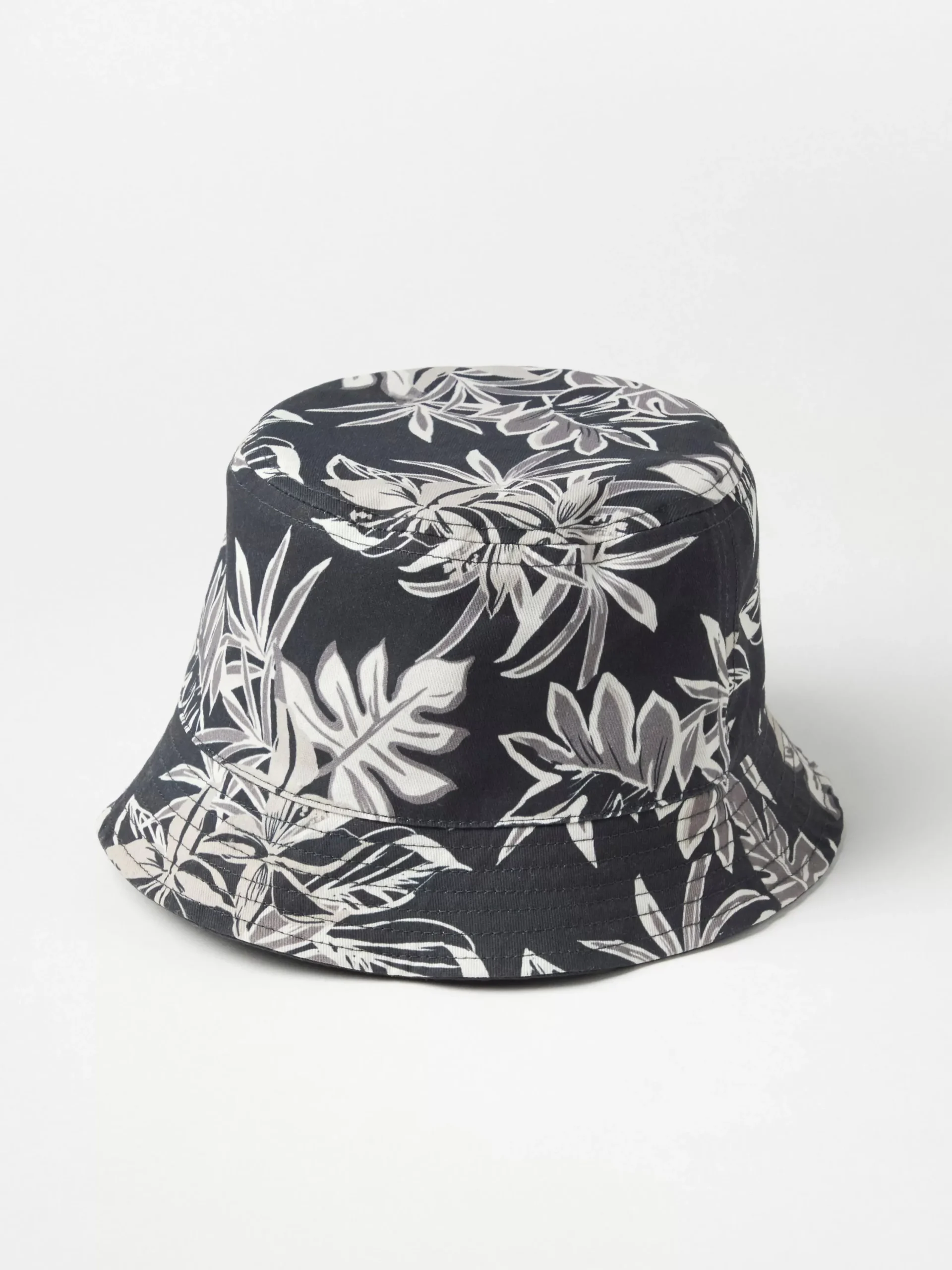 Accessoarer>Lindex Vandbar Bucket Hat Med Palmer Offblack