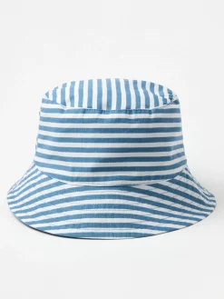 Accessoarer>Lindex Vandbar Bucket Hat Med Rander Dusty Blue