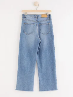 Jeans>Lindex Vanja Vida High Waist Jeans Med Croppat Ben Denim