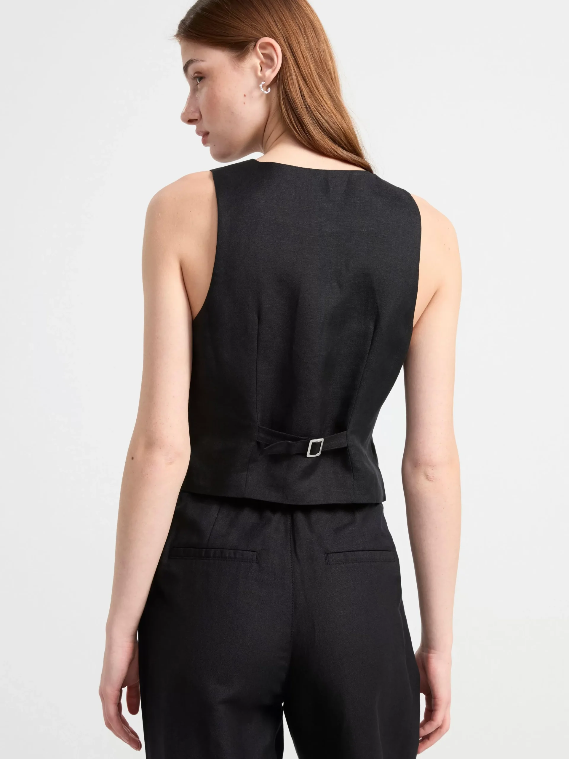 Västar>Lindex Vast I Linneblandning Black