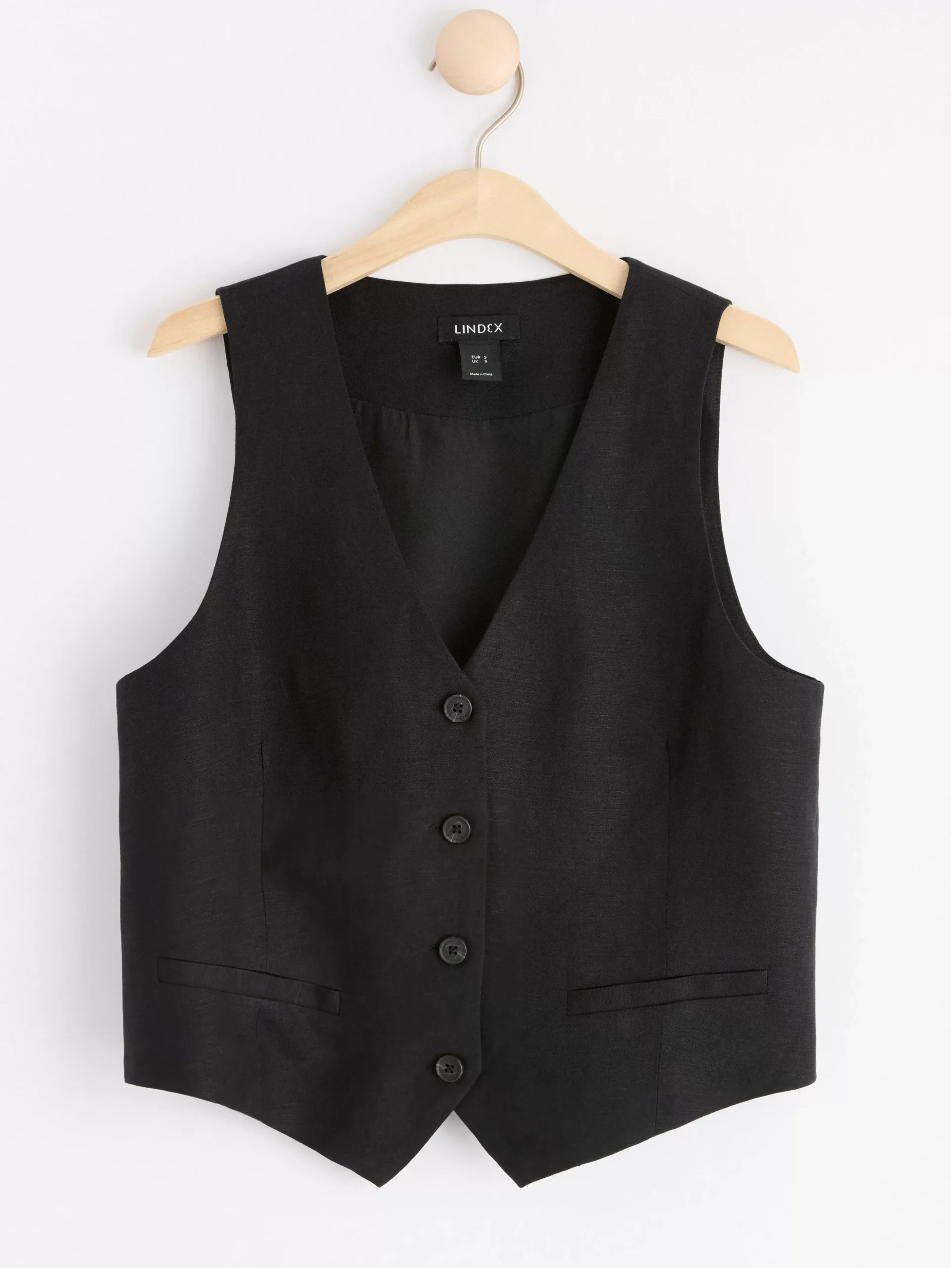 Västar>Lindex Vast I Linneblandning Black