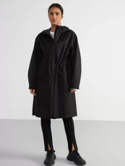 Ytterkläder>Lindex Vattentat Parkas Med Huva Black