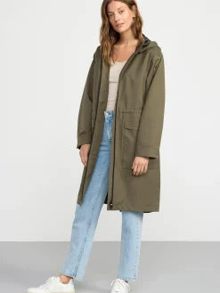 Ytterkläder>Lindex Vattentat Parkas Med Huva Dark Khaki