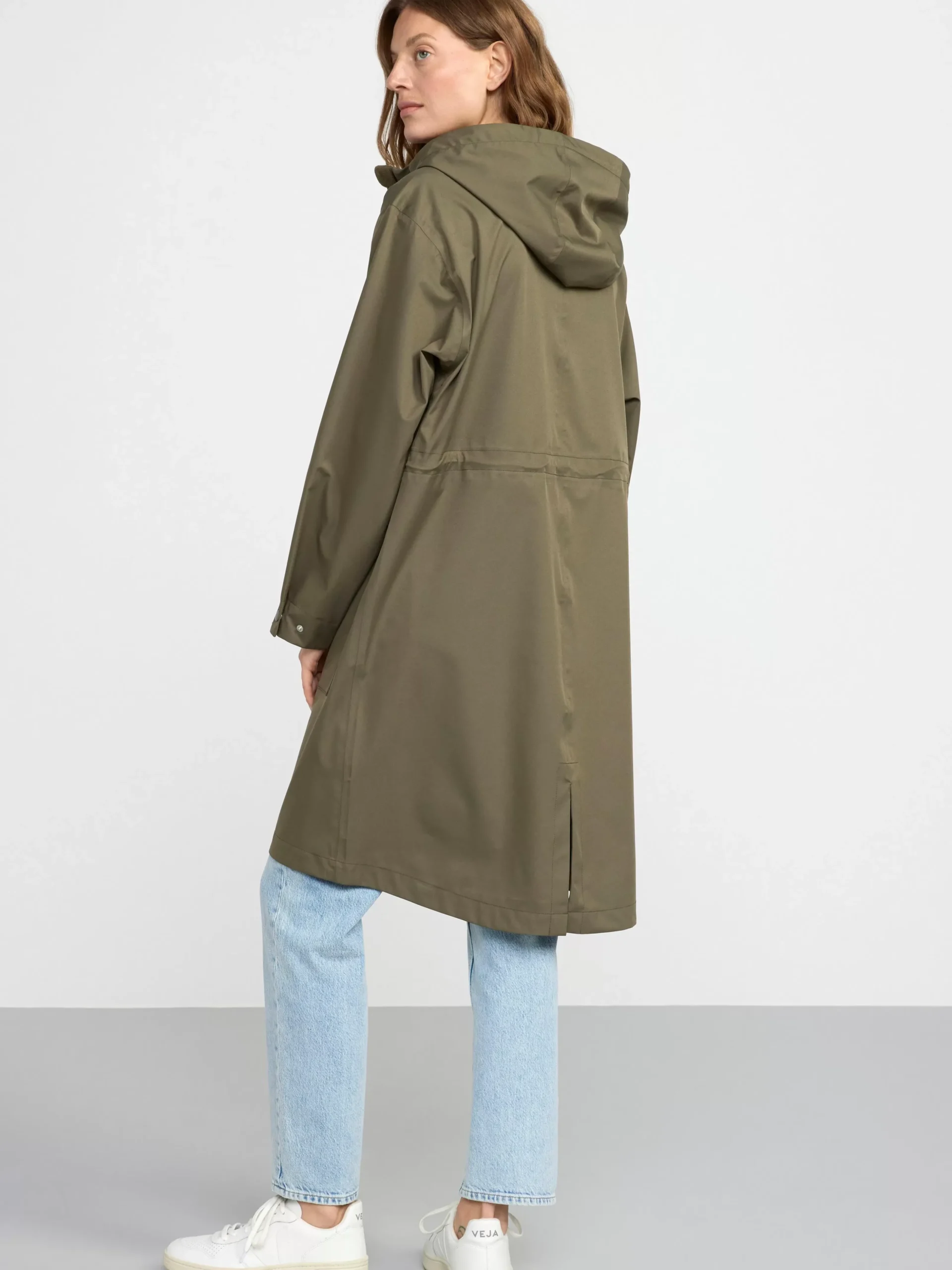 Ytterkläder>Lindex Vattentat Parkas Med Huva Dark Khaki