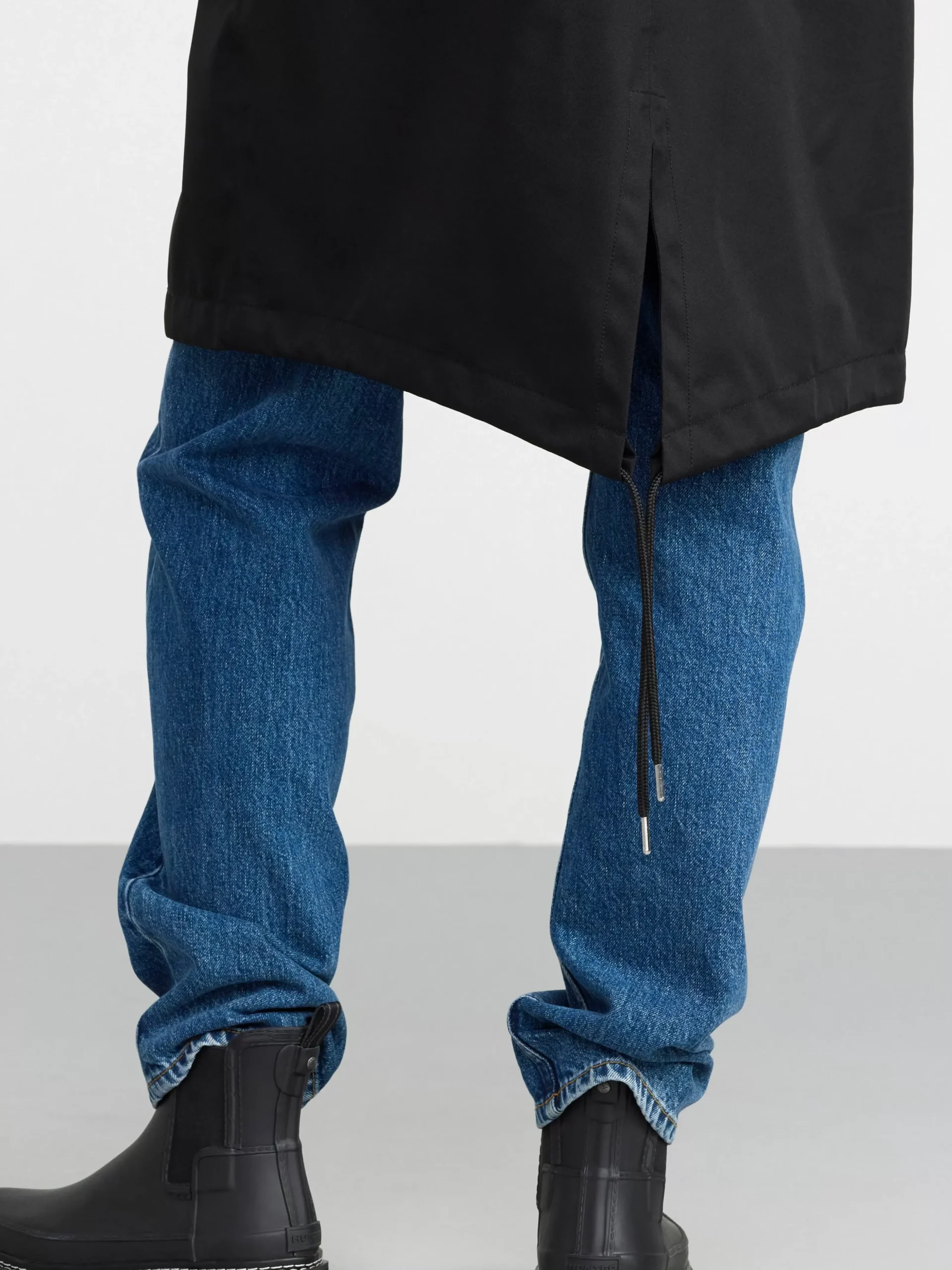 Ytterkläder>Lindex Vattentat Parkas Med Huva Black